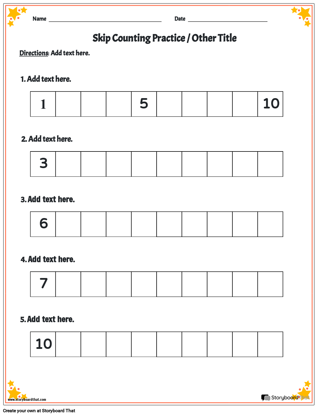 skip counting problem solving activities