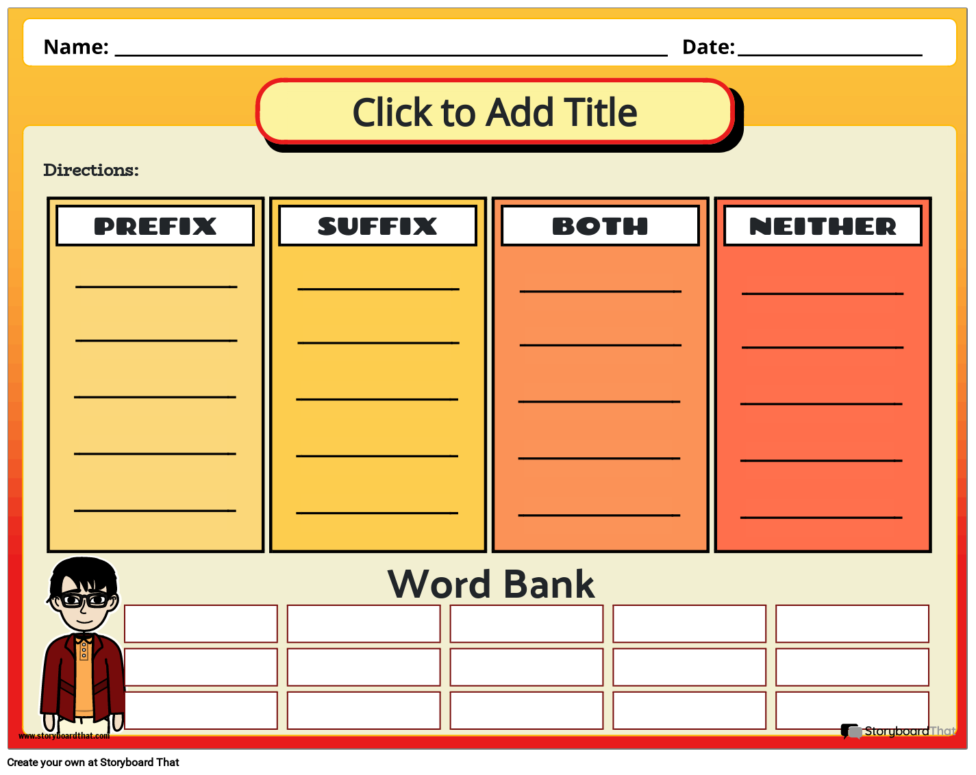 Sort It Words With Prefix And Suffix Worksheet 7683