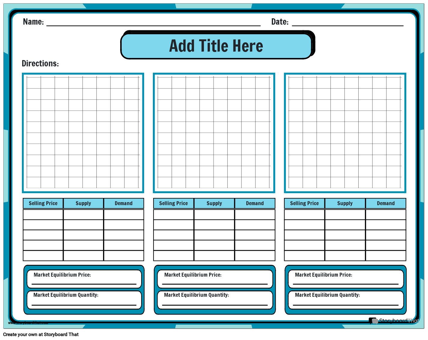 Supply And Demand Graphing Activity Worksheet