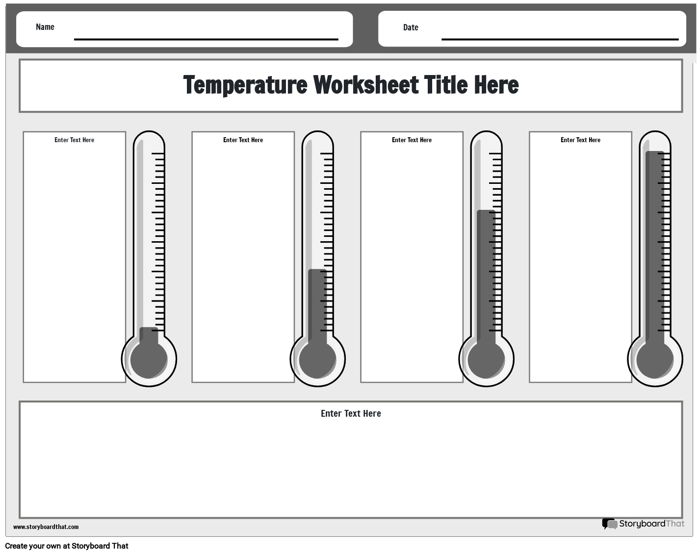 thermometer worksheet