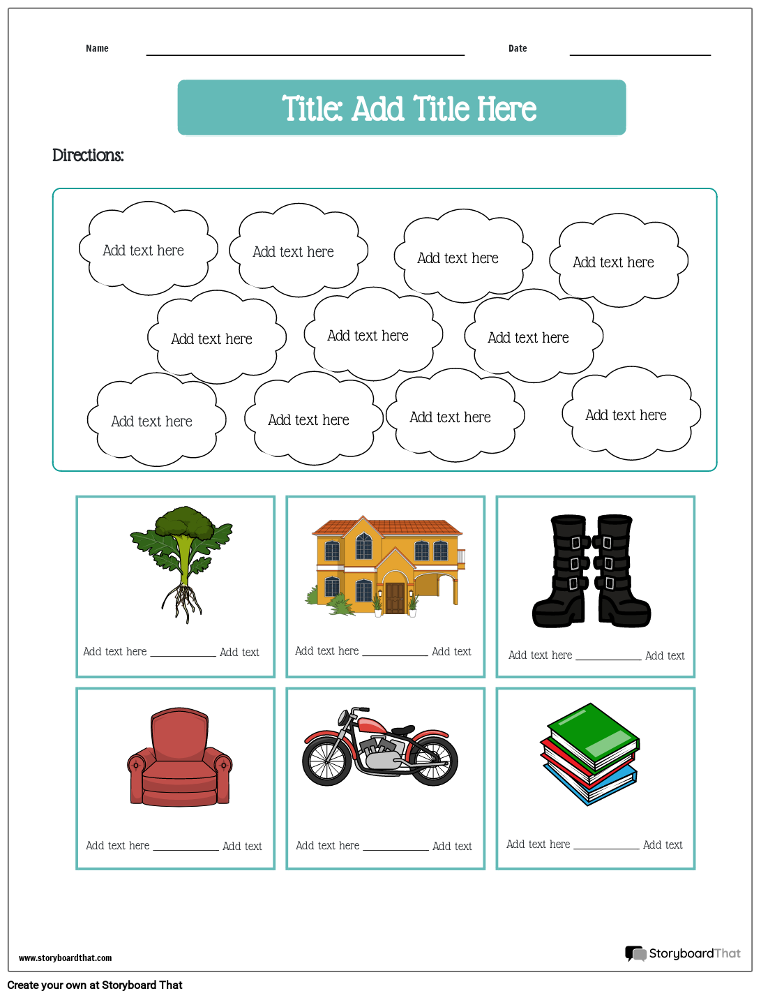 Tests and quizzes worksheet for word bank Storyboard