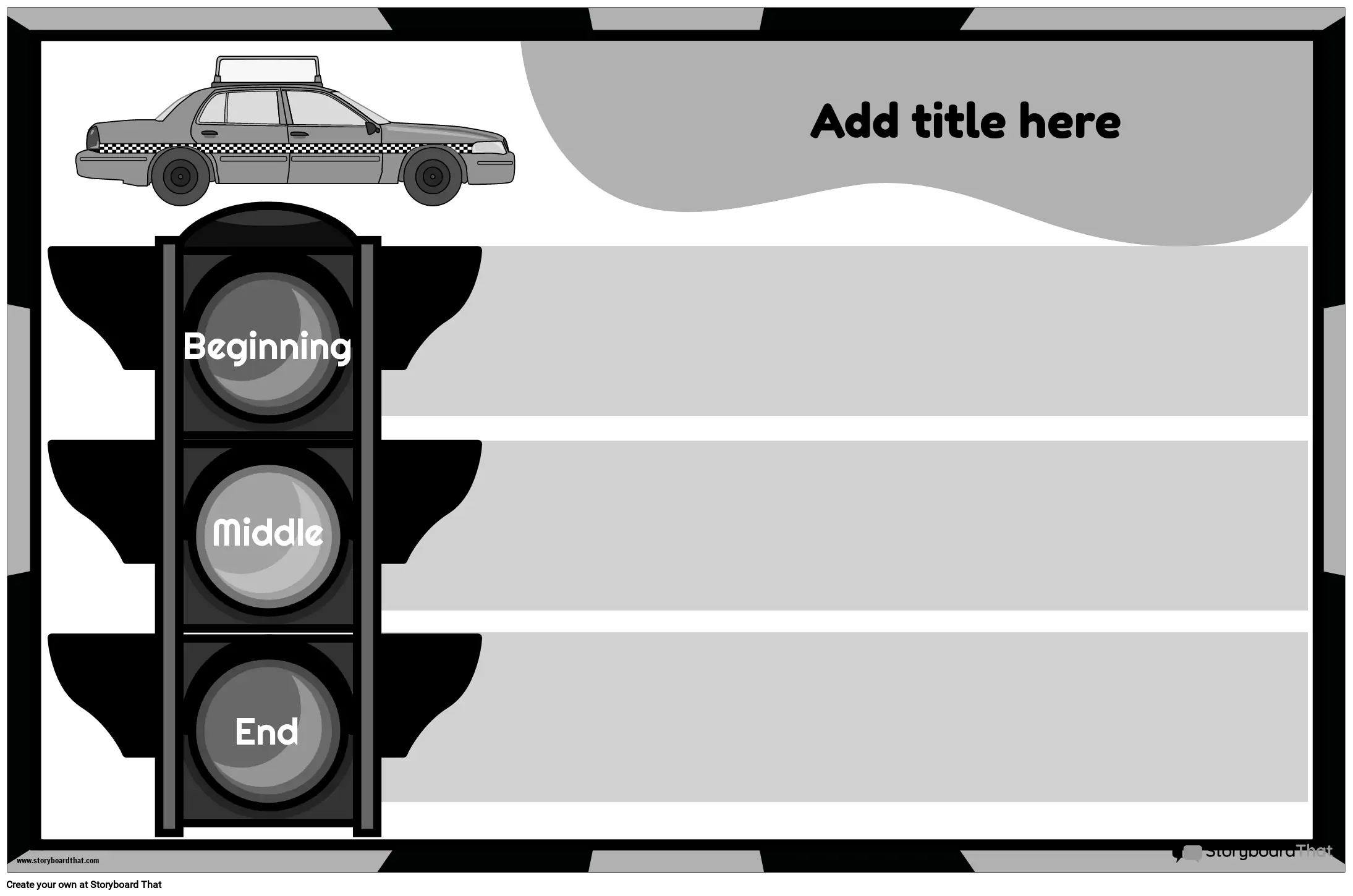 Traffic Lights-designed Transition Words Poster