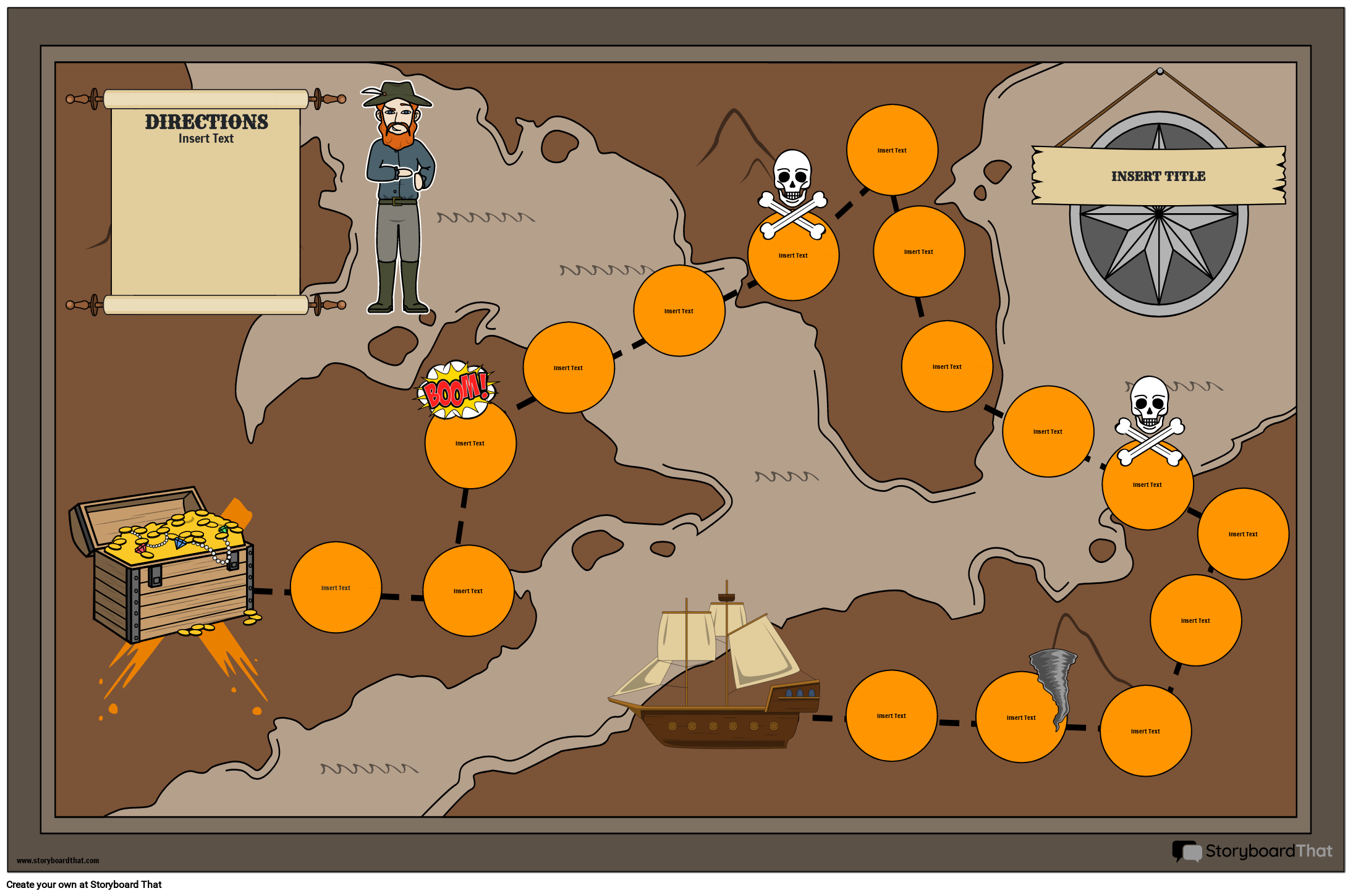 Treasure Hunting Board Game Раскадровка по templates