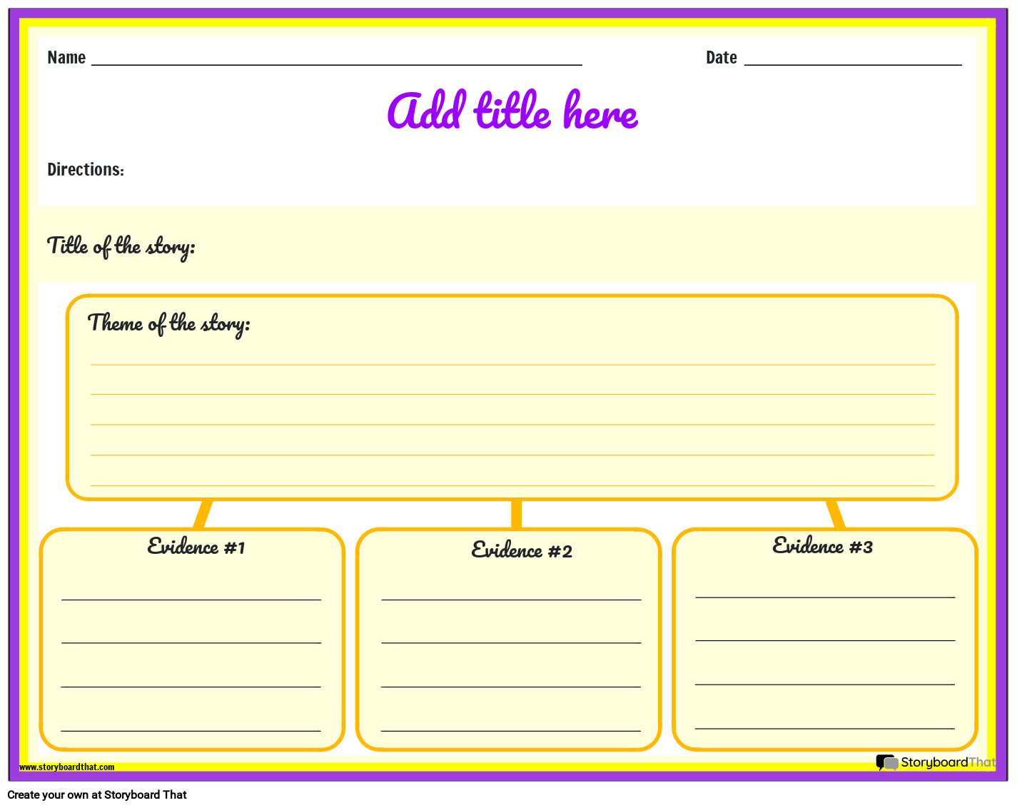 Writing Evidences Of Theme Worksheet Storyboard writing-evidences-of-theme-worksheet-storyboard