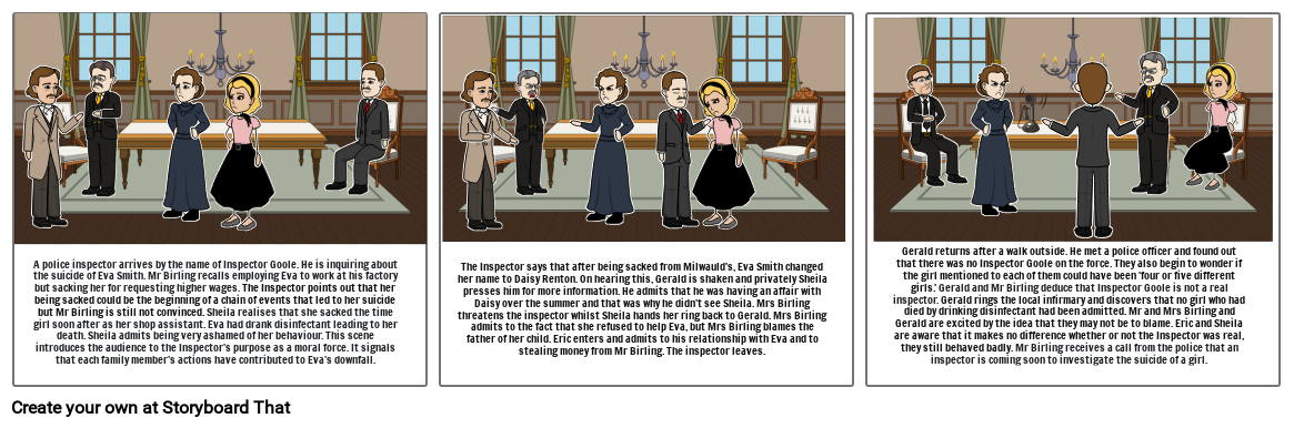 An Inspector Calls Storyboard by tessa66592
