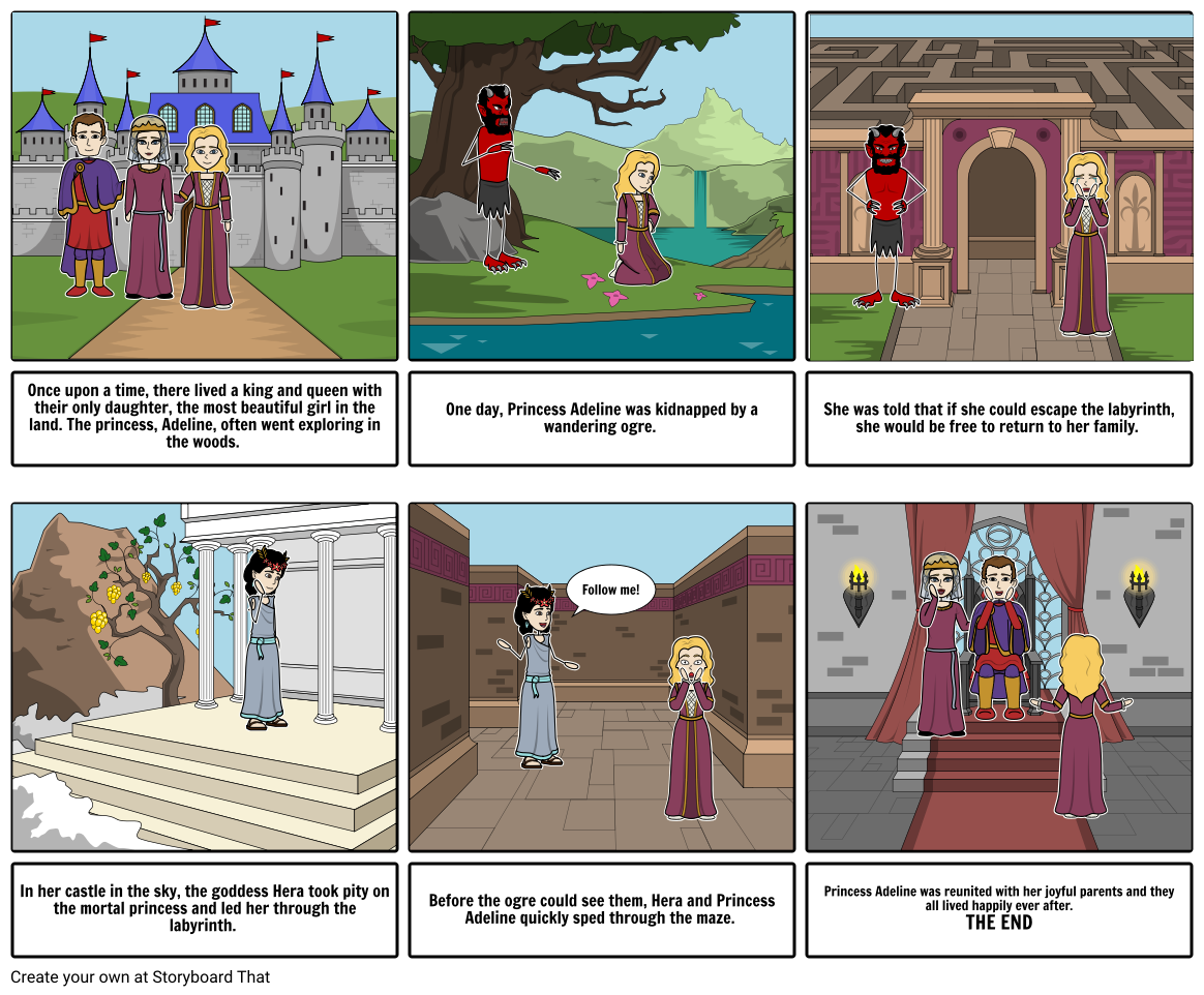 Princess Adeline and the Labyrinth Storyboard by themaltesefalcon101