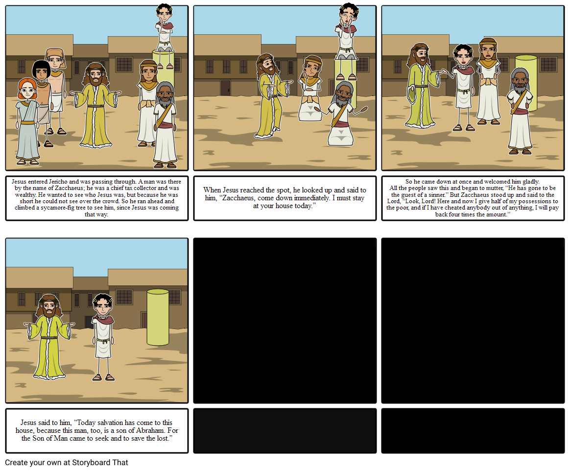 Luke 19: 1-10 Storyboard by thenaughtynuns