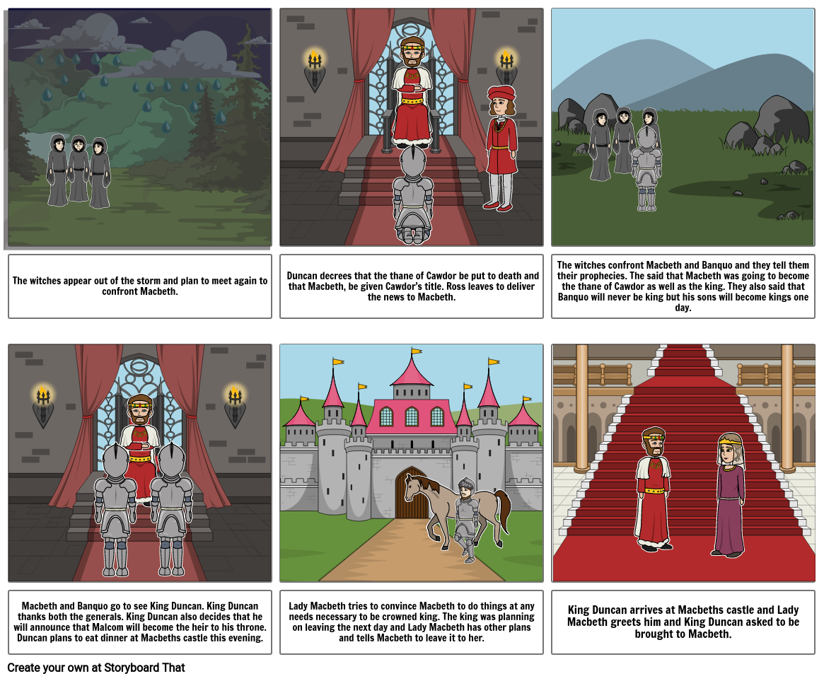 Macbeth Act 1pt 1 Storyboard by thisisdumb123