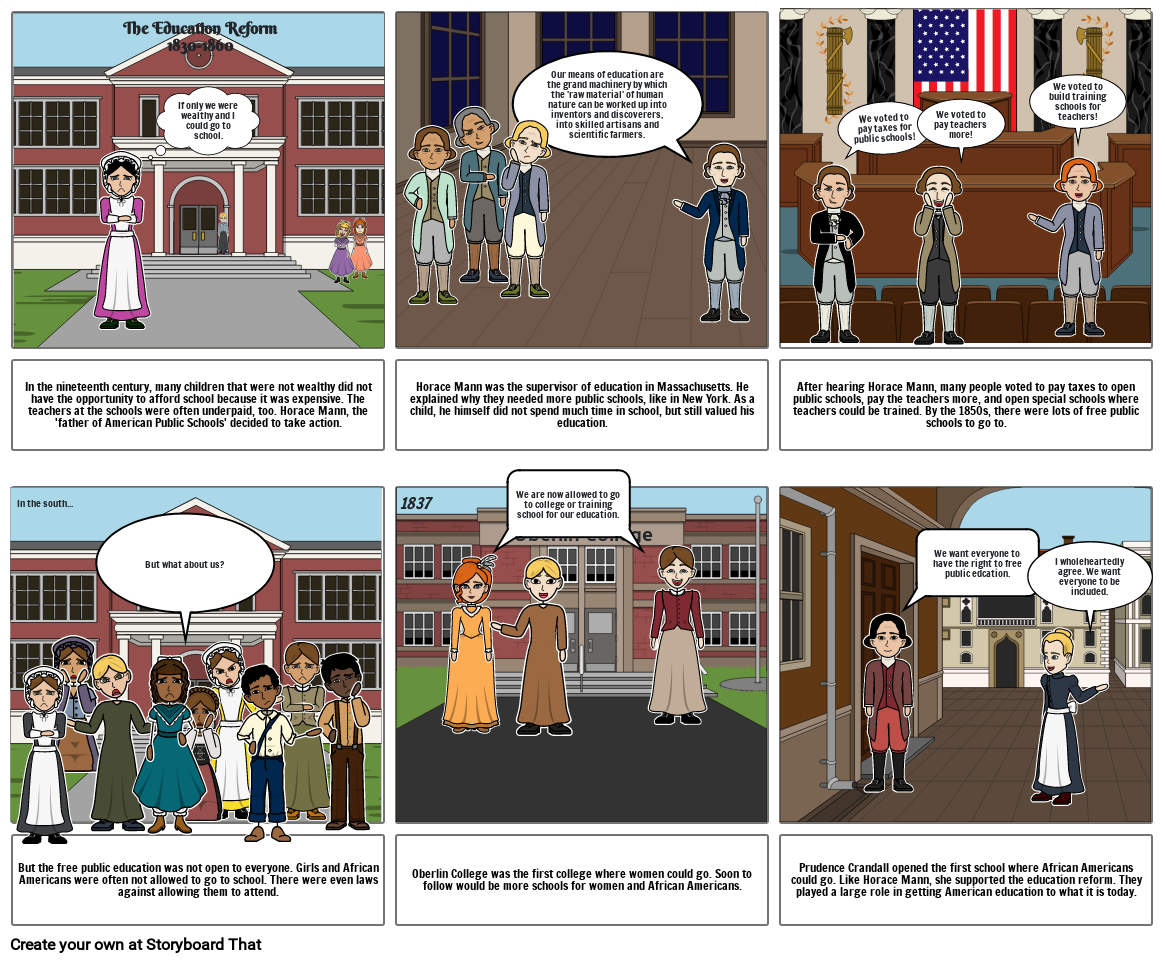 Education Reform StoryBoard Storyboard by thomas603