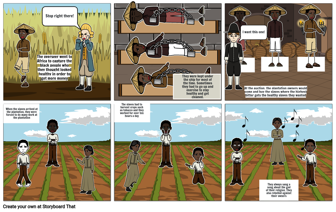 Slavery Storyboard By Ti Ti