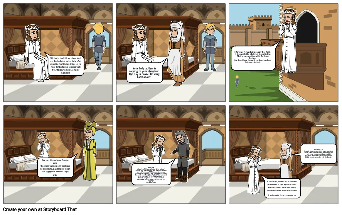 Romeo and Juliet comic strip