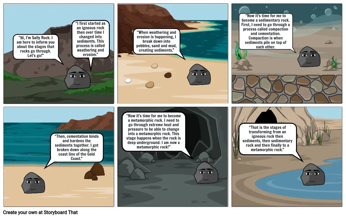 Rock Cycle - Comic Strip Storyboard por tkennedy5