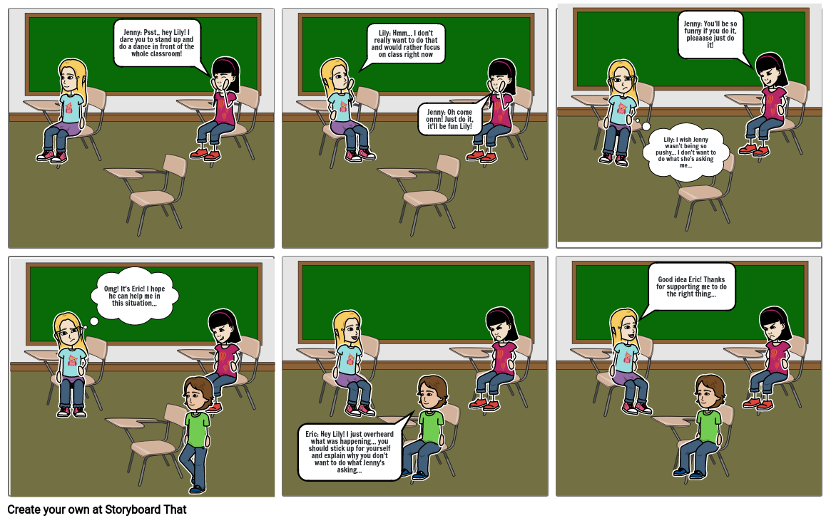 Peer Pressure In The Classroom Storyboard By Tlgliya
