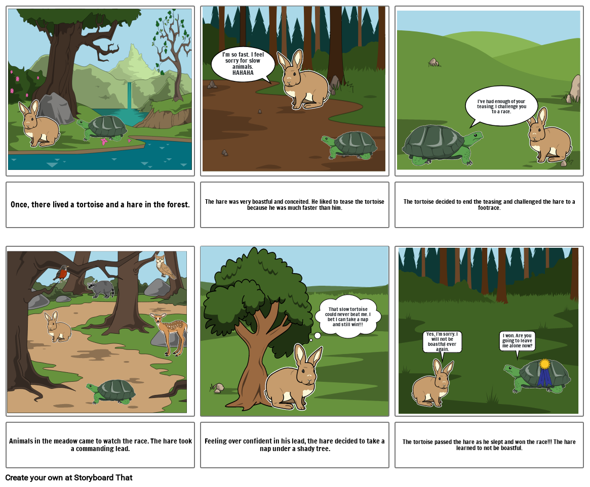 The Tortoise And The Hare Storyboard Template Teacher - vrogue.co