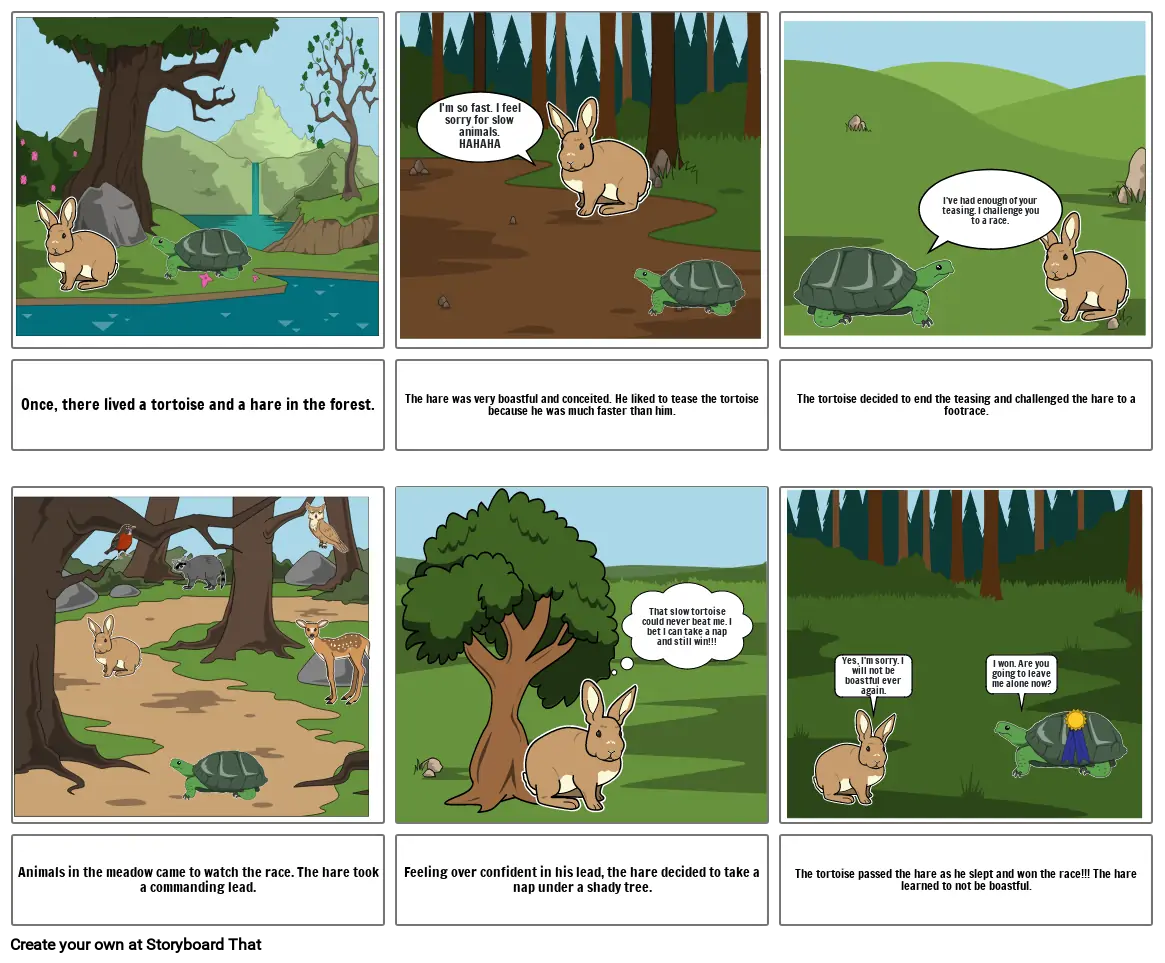 Tortoise and the Hare Story Board