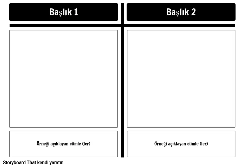 1 Satırlı T-Chart