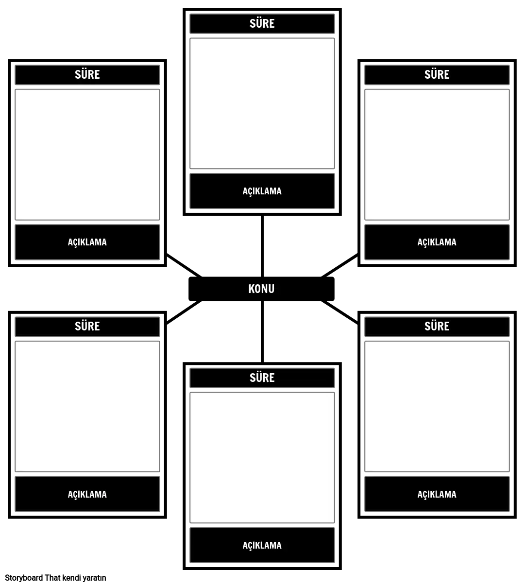 Blank Spider Map - 6 Terms