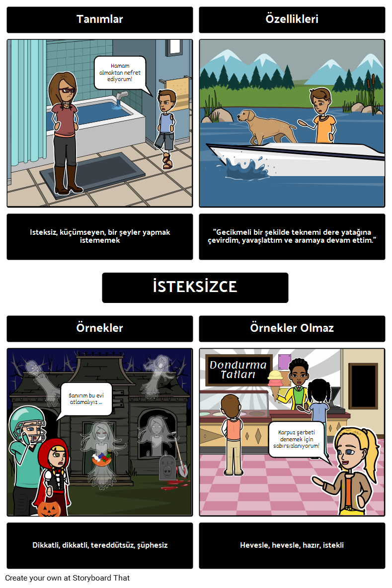 Kırmızı Kayık - Kelime Bilgisi Storyboard by tr-examples