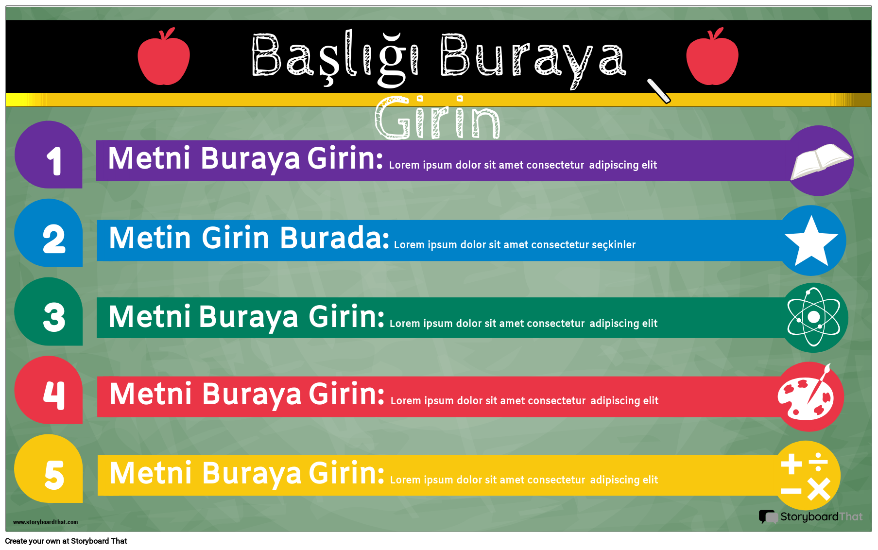 Liste Infographics Renkli Manzara 4