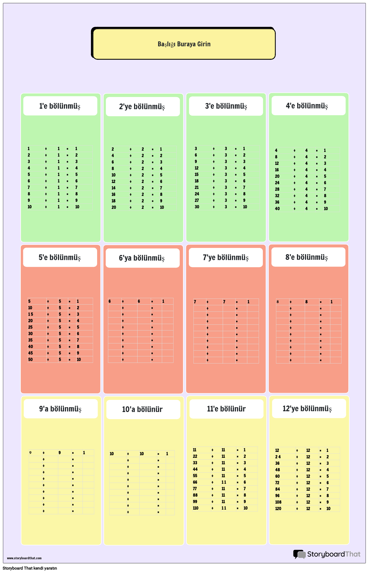 Mor Examples Mor Bölüm Tablosu Posteri Storyboard por tr-examples