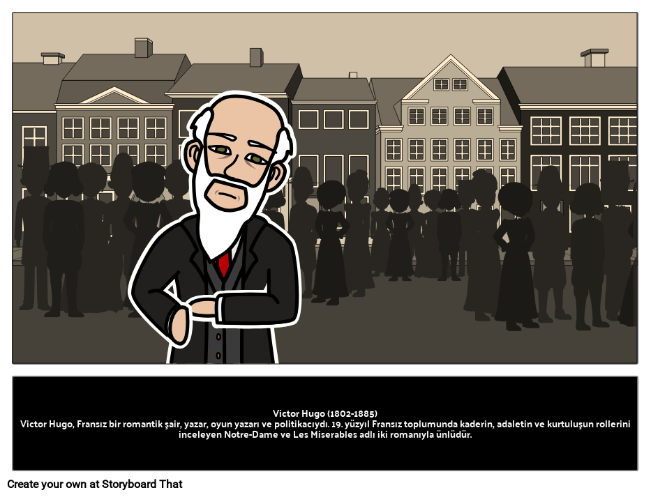 Hugo Example Victor Hugo: Fransız Romantik Yazar Storyboard