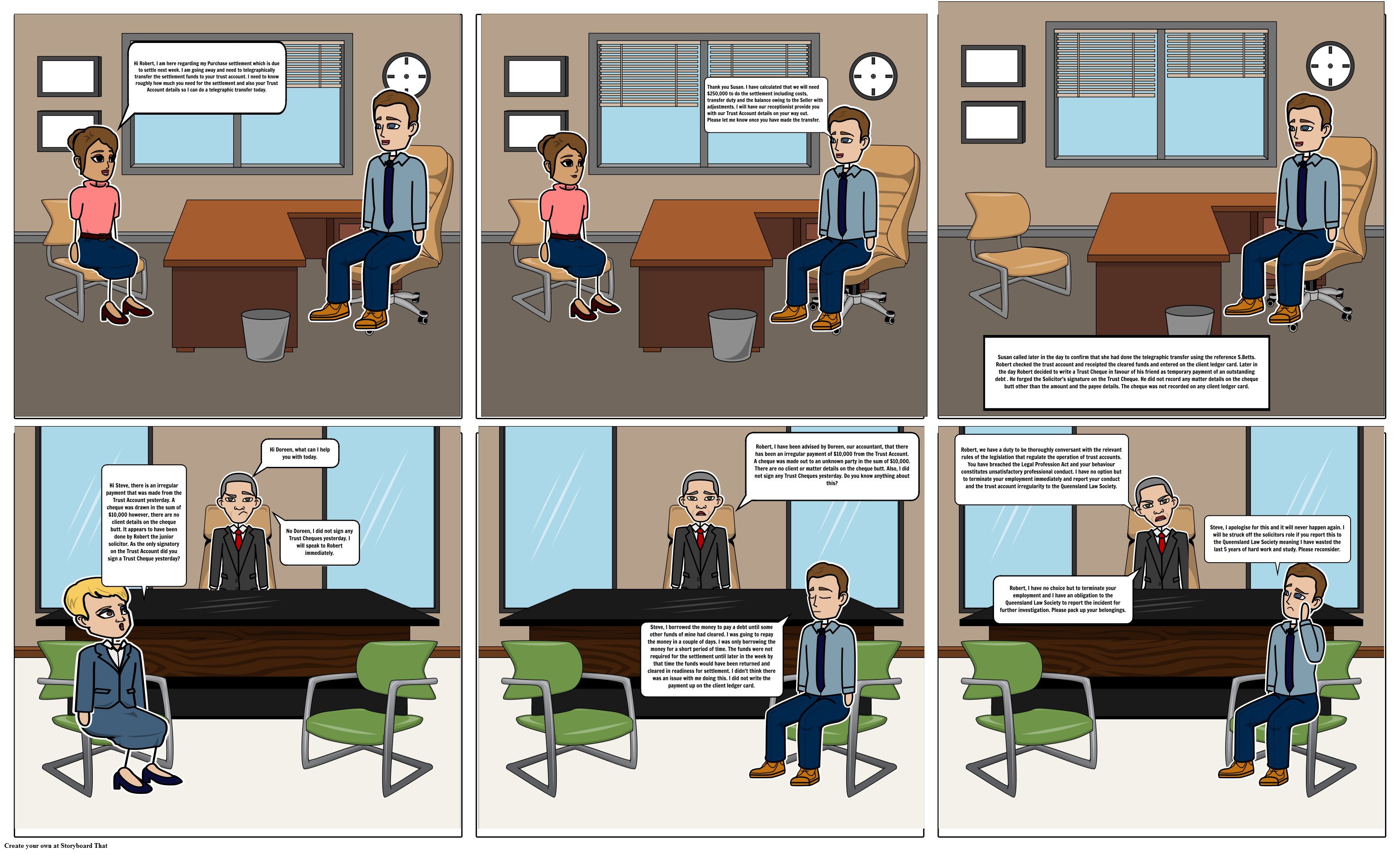 Assessment 1 - Professional Legal Conduct Storyboard