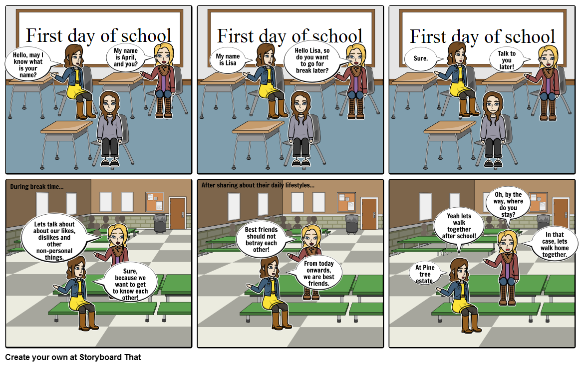 True Meaning Of Friendship Introduction Storyboard