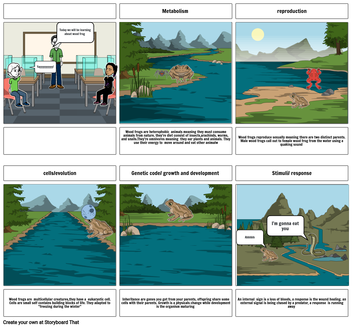 Wood frog Storyboard por tstarkes5