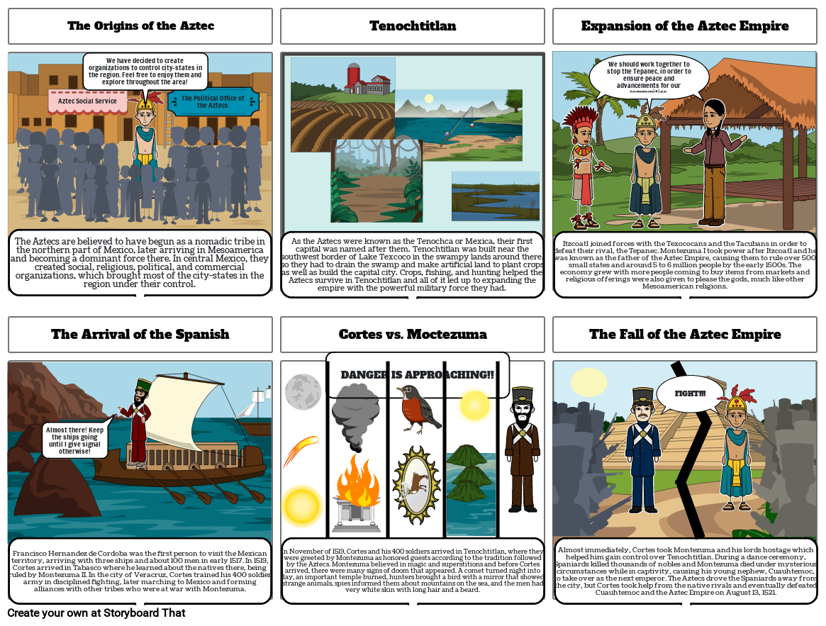 Rise and Fall of the Aztec Empire Storyboard