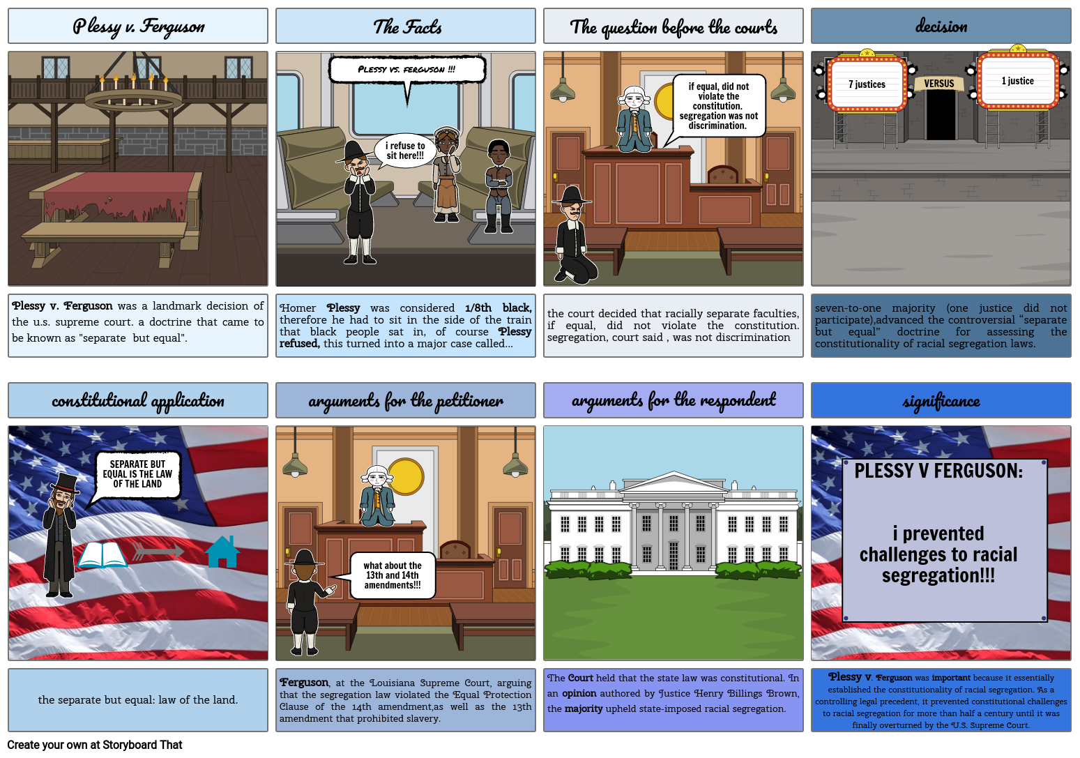 plessy v ferguson Storyboard by vale1215