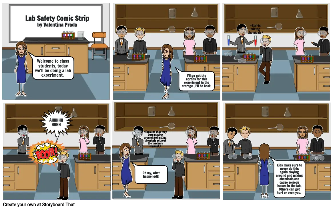 Lab Safety Comic Strip