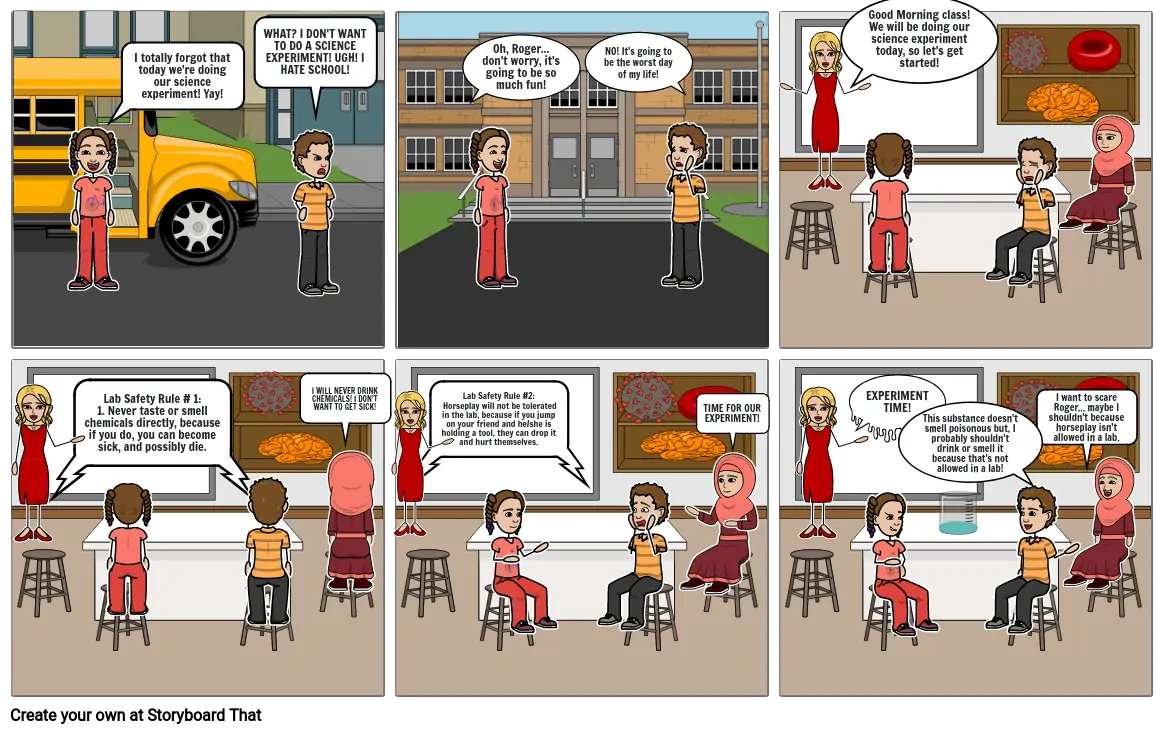 Safety Rules Comic Strip