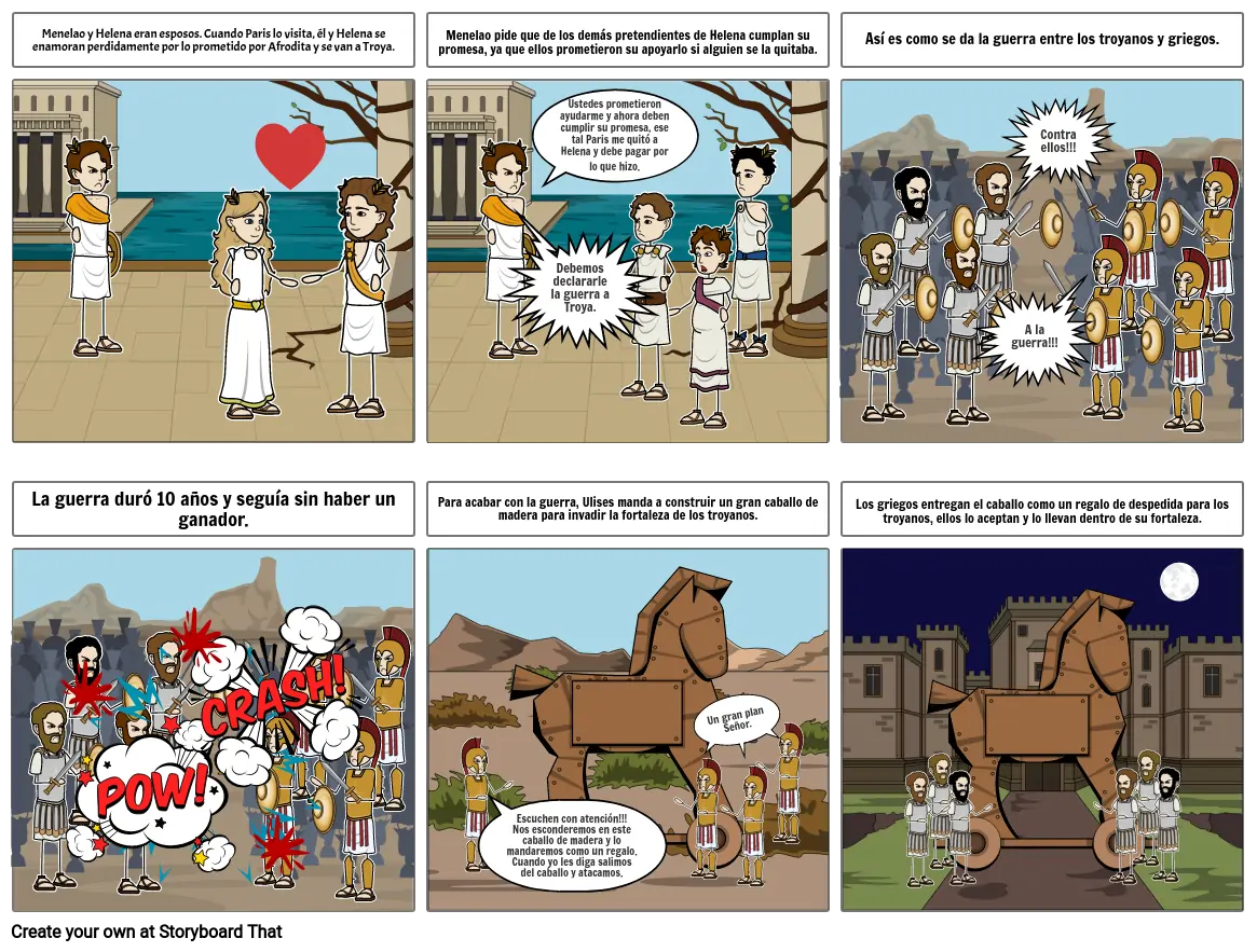 Guerra de Troia. Storyboard por e5ed5ba3