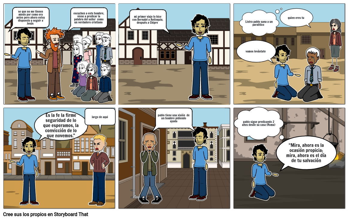 COMIC HECHO DE LOS APOSTOLES CNB Storyboard by victoria58780