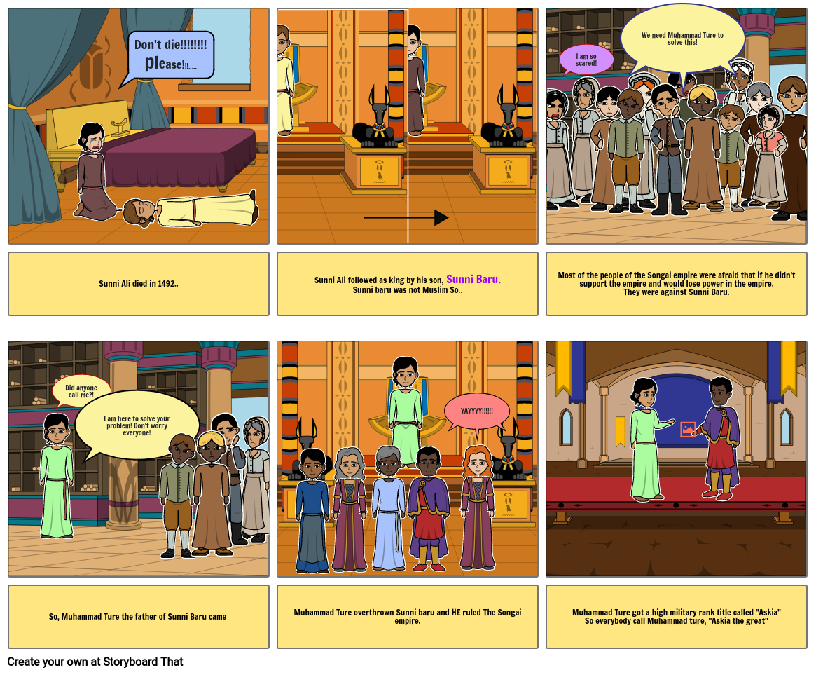 The Muhammad ture's happy ending Storyboard by visan35