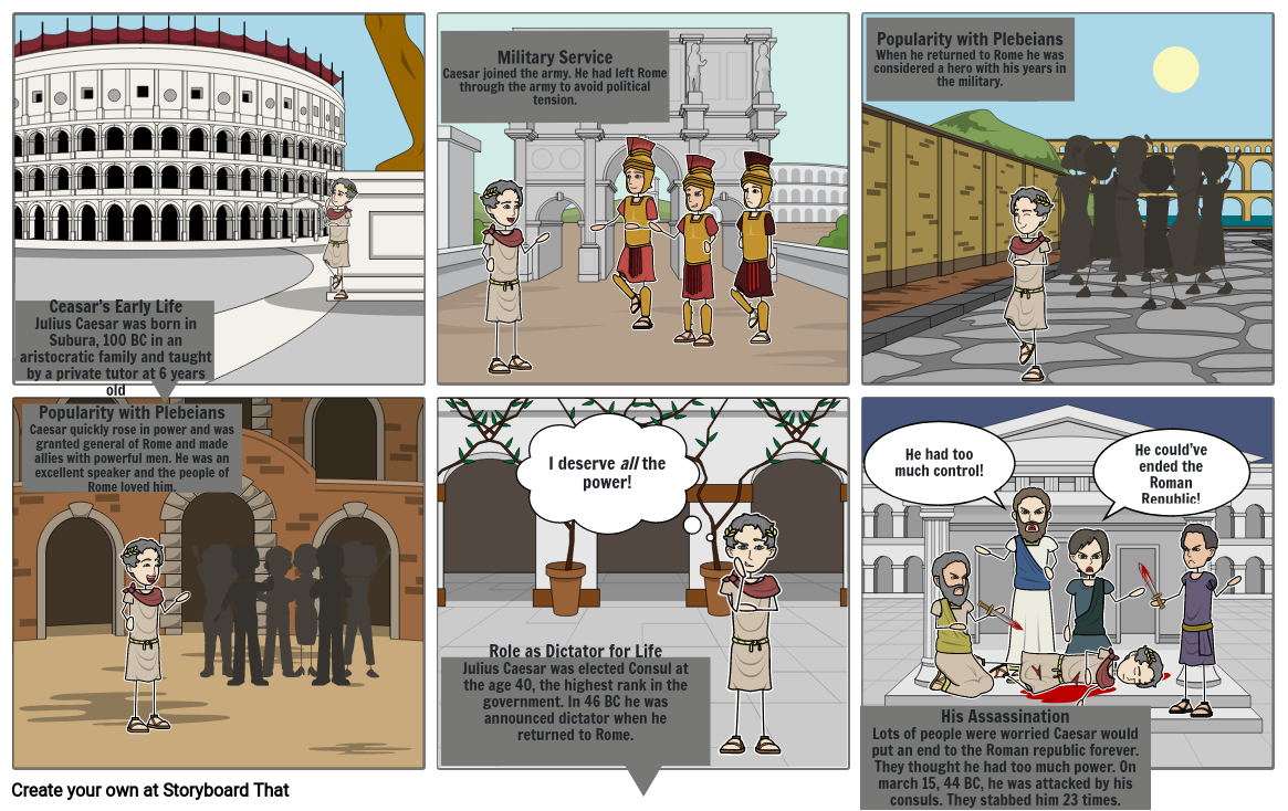 Julius Caesar Storyboard By Wdurling1378