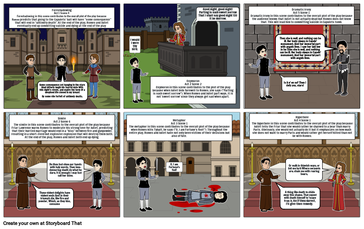 Romeo and Juliet Storyboard Project