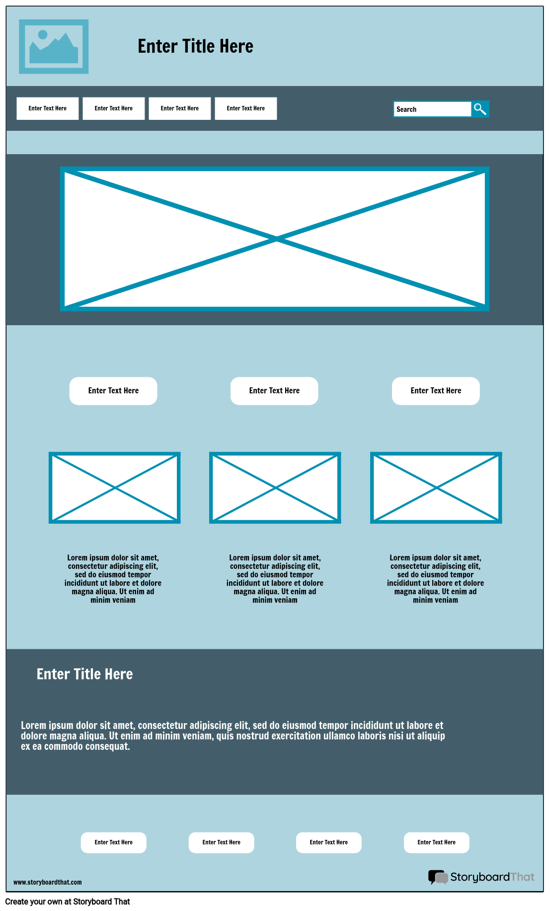 Homepage Wireframe1 Storyboard by wireframetemplatemaker