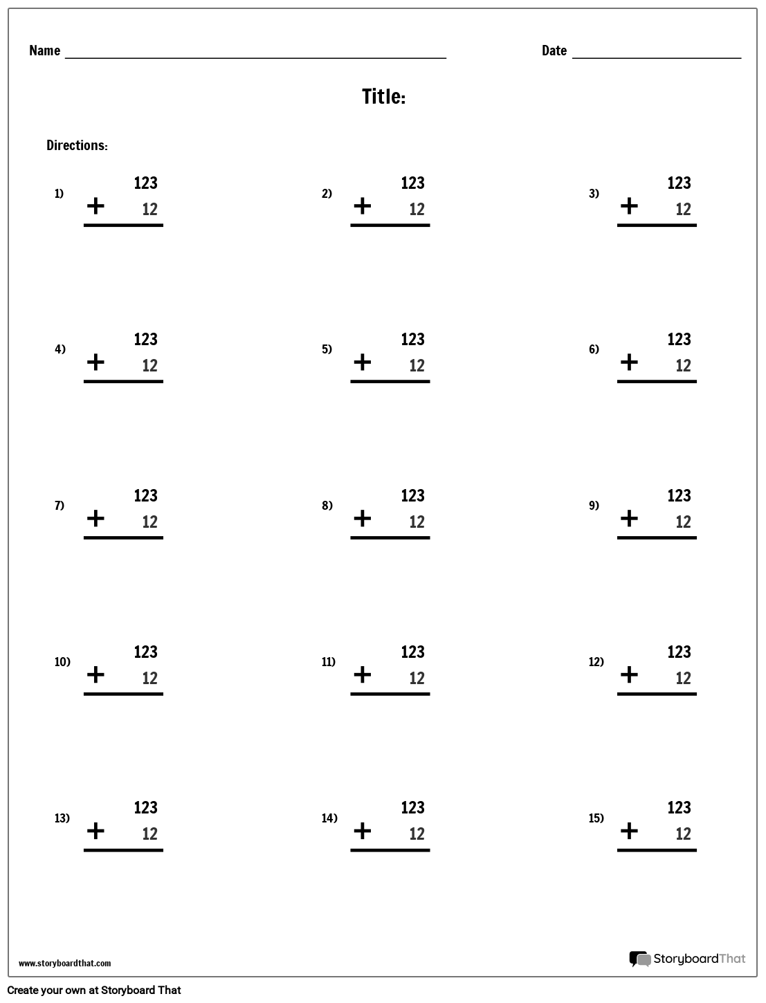 addition-place-value-worksheet-templates