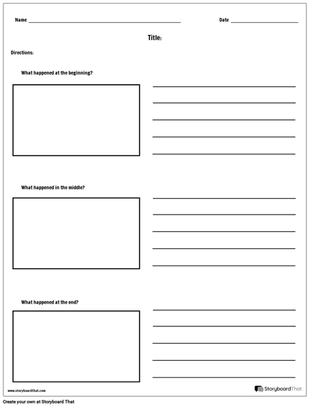 Beginning Middle End Worksheet