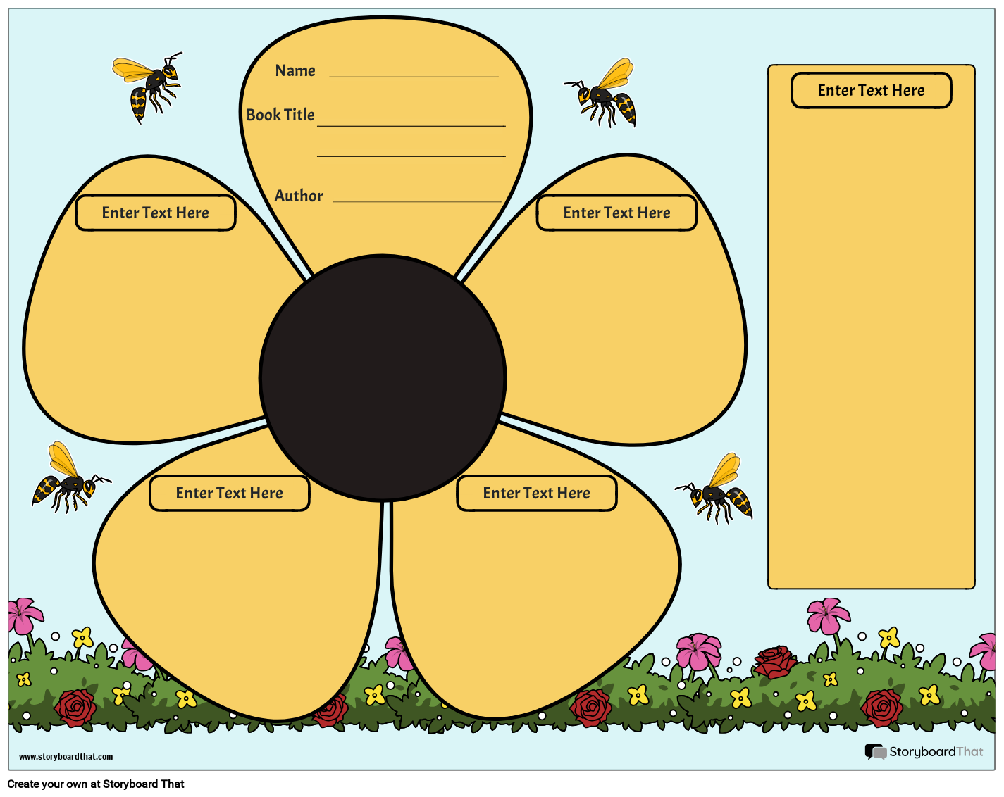 Book Report Planner Landscape Color 2 Storyboard