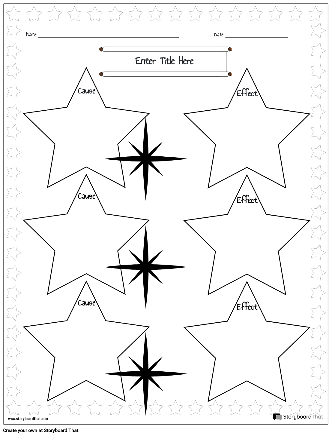 Create Cause and Effect Worksheets | Cause and Effect Template