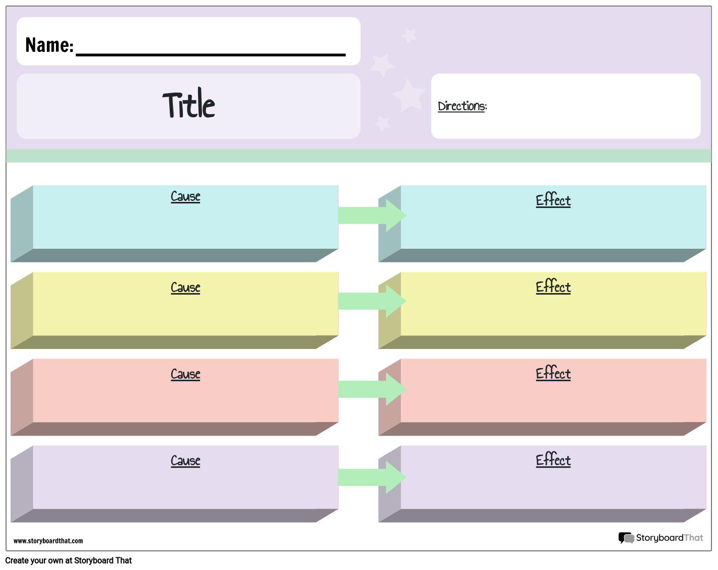 Cause And Effect 16 Storyboard Por Worksheet templates