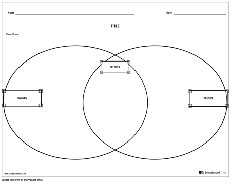 create cause and effect worksheets cause and effect template venn diagram creator free
