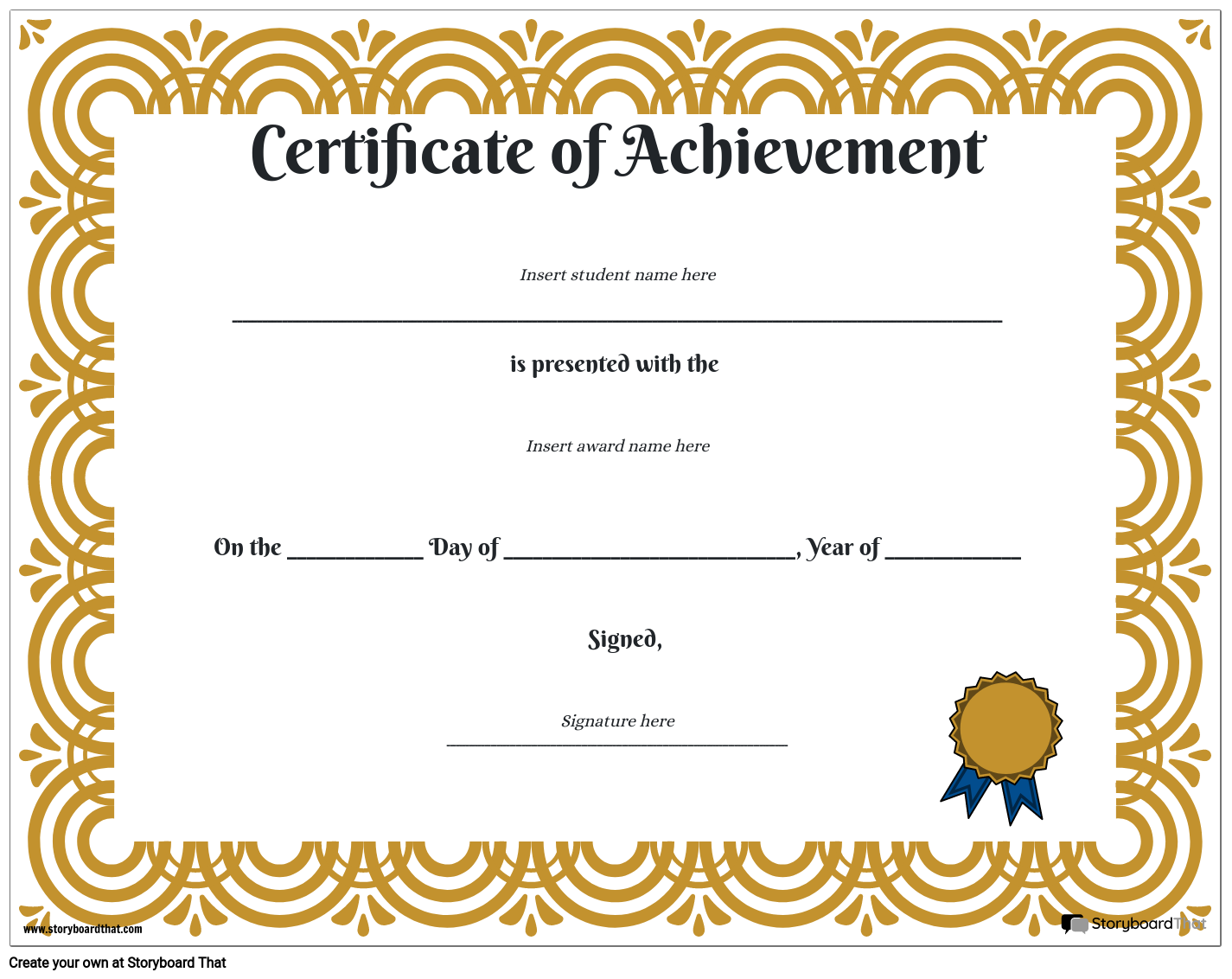 certificate-of-achievement-storyboard-por-worksheet-templates