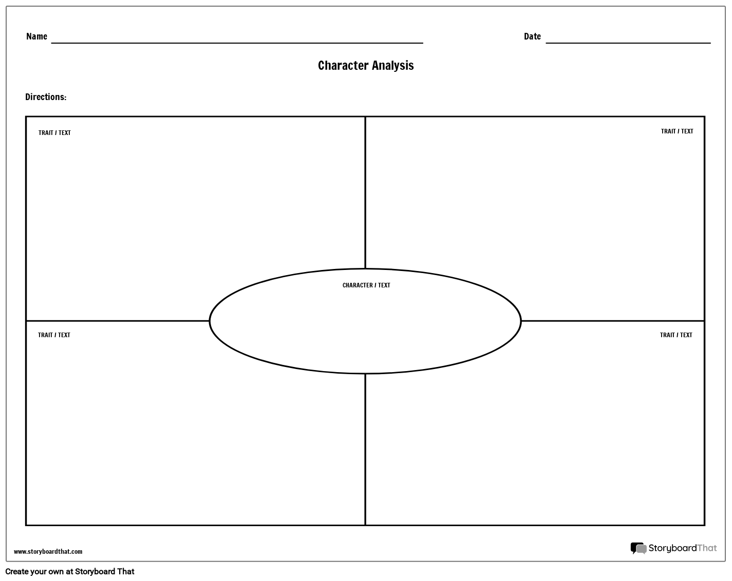 Character Analysis Chart