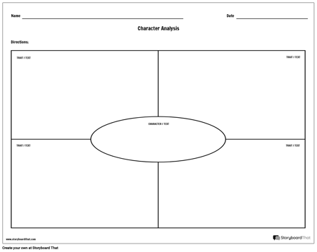 Create a Character Analysis Worksheet | Character Analysis Template