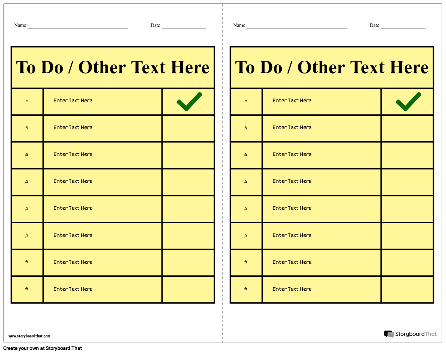 Household Items Checklist Template