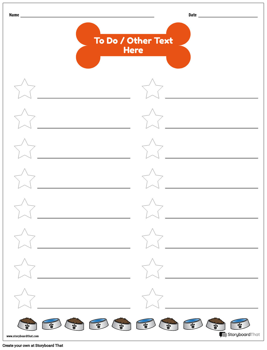 Template 5 Storyboard By Worksheet templates