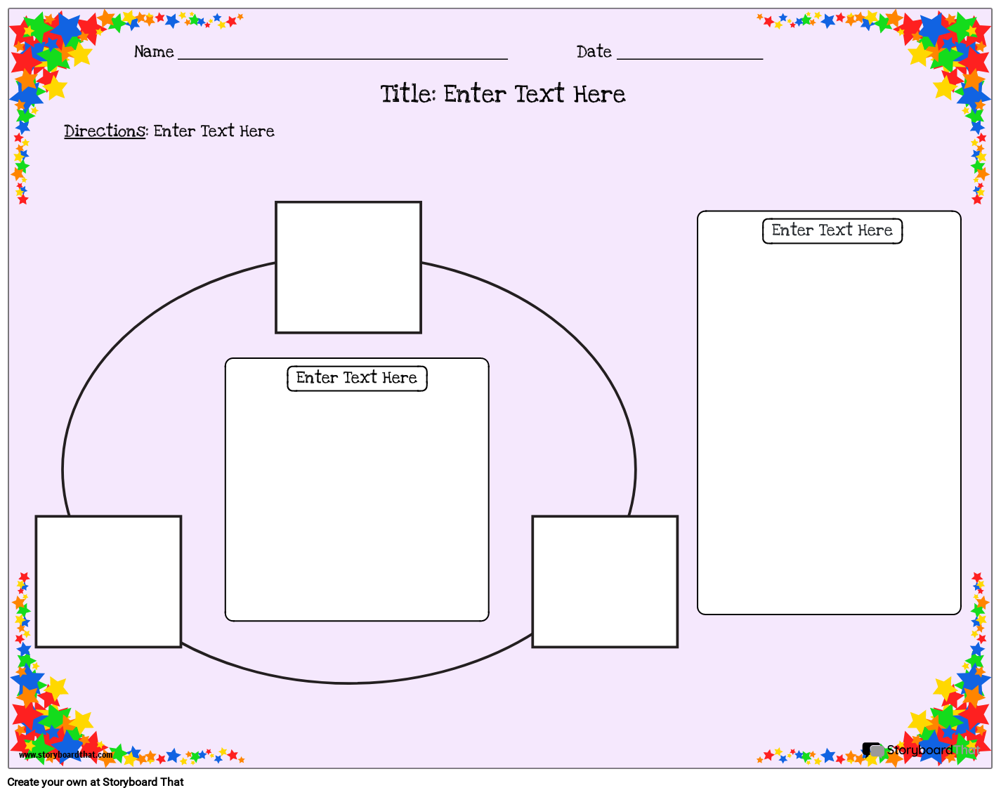 Circle Chart Landscape Color 3 Storyboard by worksheet-templates